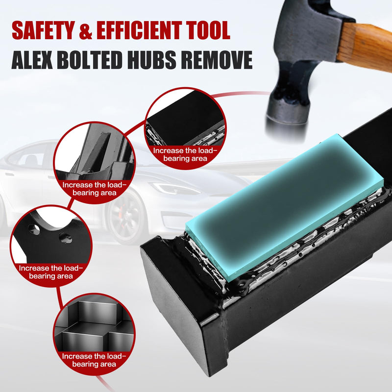 8629 Wheel Hub Removal Tool, Wheel Bearing Removal Tool, Wheel Hub Removal Tool, Replace for ATD Tools. Compatible with All Axle Stud Hubs with 5, 6 and 8 Bolts, with Nuts and Washers Black