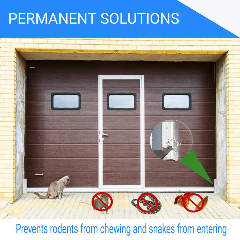 Garage Door Mouse Guard, Seal Kit, Seal Guard, Prevents Mice from Nibbling and Snakes from Getting in, Protects Your Garage from Weather, Insects and Dust(2 pcs) (Cement Gray) Cement Gray