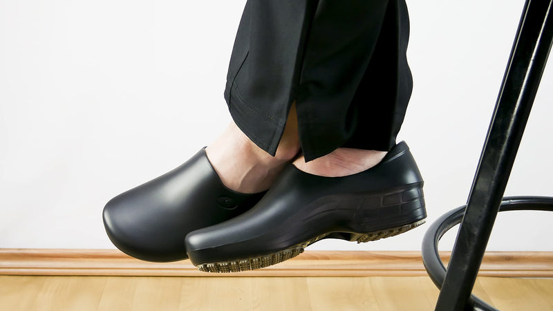 Sticky Nursing Shoes Women - Chefs - Kitchen - Nurses - Clogs for Work - Waterproof Non Slip 8.5 Black