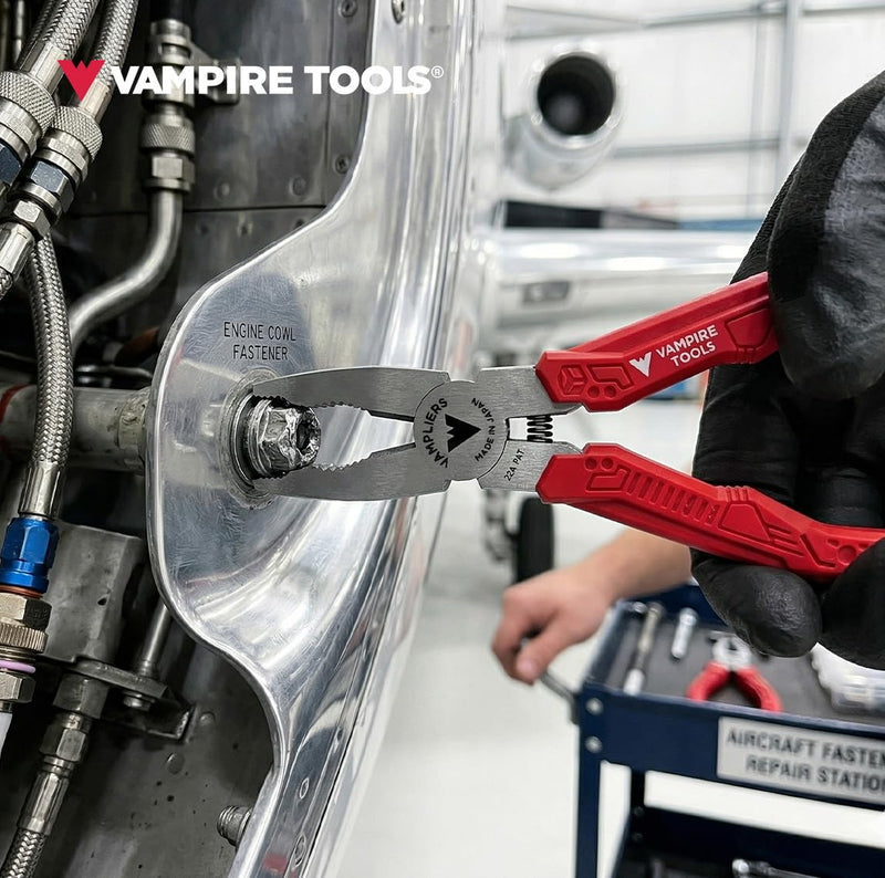 VAMPLIERS 6.25" Stripped Screw Extractor Pliers. Made in Japan. Time-Saving Screw Removal Tool Quickly Extracts Rusted, Stuck, Damaged Screws & Fasteners. 6.25" Vamplier