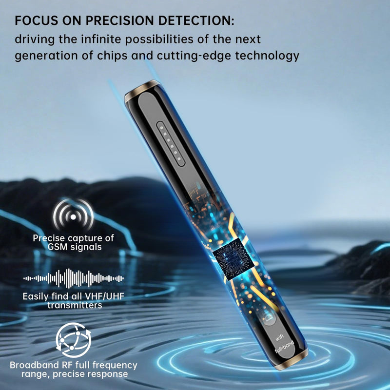 Hidden Camera Detectors – Small Anti Spy with Audio/Video GPS Tracker RF Detector for Wireless Cameras and Cars Tracking Device - Mini Travel Pen for Finding Spying Voice Recorder Bug Devices S3