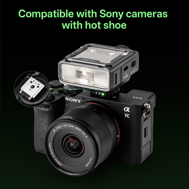 VILTROX Spark Z3-S TTL Camera Flash for Sony, Retro Hot Shoe Flashes with TTL & Manual Modes, USB-C Rechargeable Compact Speedlite with Adjustable Brightness, Detachable Softbox, Gray Spark Z3-S-Gray