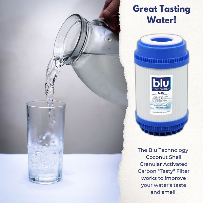 GoBluTech Trio RV Water Filter Recharge Pack for R3 & AR3-2.5” x 5” for RV Water Filter System, 0.2 Micron High Flow, Granular Activated Carbon “Tasty”, and Sediment “Longevity” - US Veteran Owned R3 and TRIO Water Filter Pack