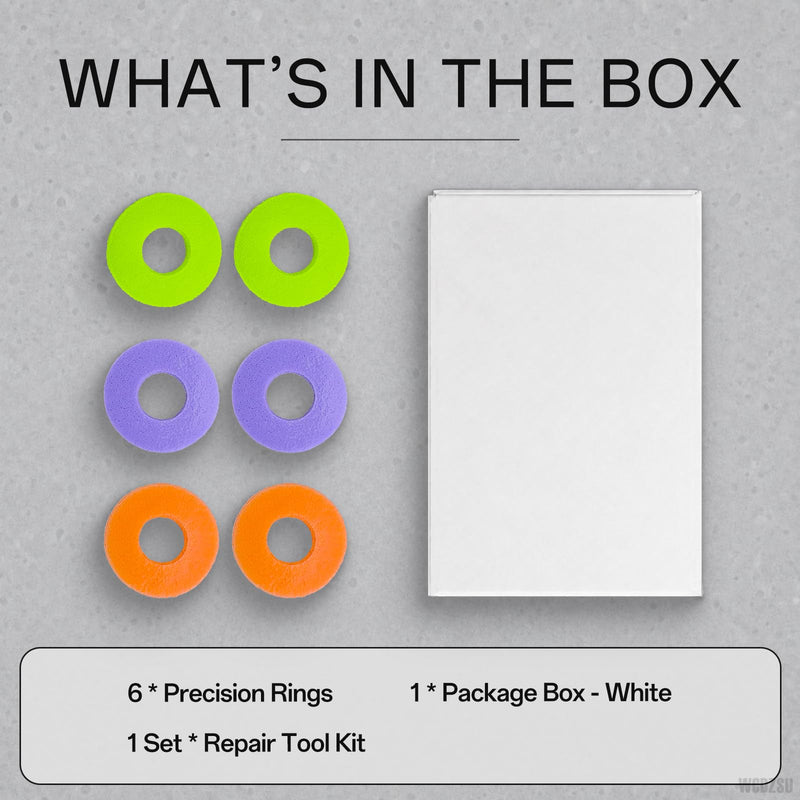 WCDZSU 6 PCS Precision Rings Kit for PS5/PS4 for Xbox One/Series Controller | Soft Silicone Rings, Aim Assist Motion Ring Accessories Kit for Enhance Accuracy & Control (Green/Purple/Orange)