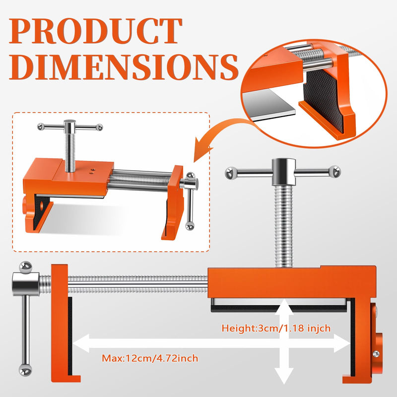 Cabinet Clamps, Professional Wood Joinery Alignment Tool, Adjustable Panel Clamping System for Cabinet Building, 4-Point Positioning Clamps, 2 Pack, Orange