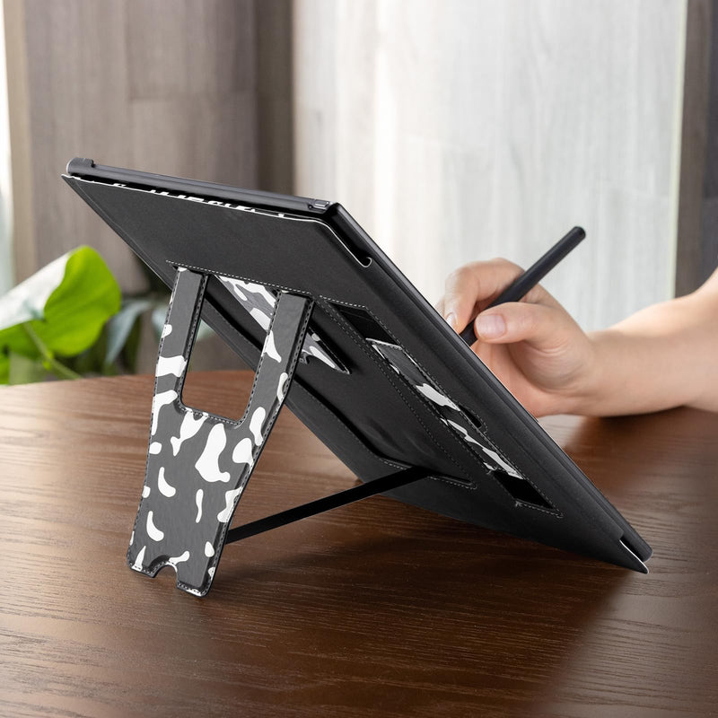 CoBak Case for Remarkable 2 Paper Tablet with Two Viewing Angles- Lightweight and Hard Back Shell Protective Book Folio Cover with Built-in Pen Holder - for 10.3" 2020 Released (with Stand Notebook) Black Notebook with Stand