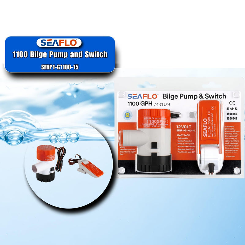 SEAFLO 01-Series 1100 GPH Bilge Pump with Float Switch