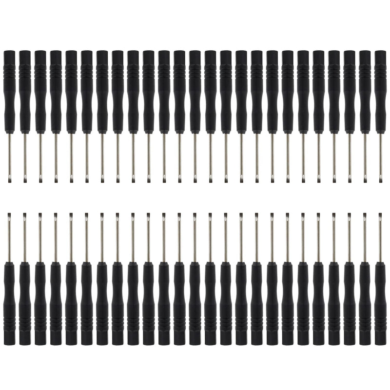 50pcs 85mm x 2.0mm 2mm Mini Size Flat Slotted Word Screwdriver Cellphone HDD TV Laptop Printer Repair Tool Slotted (-)