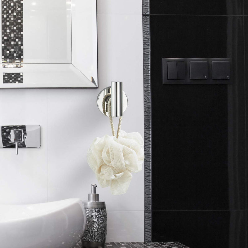 Marmolux Acc - Towel Hook Bathroom Single Coat Hook Bath Kitchen Hand Towel Holder Hat Door Hanger Rack Home Storage Spave Saver Bathroom Hardware Wall Mount Polished Chrome 1