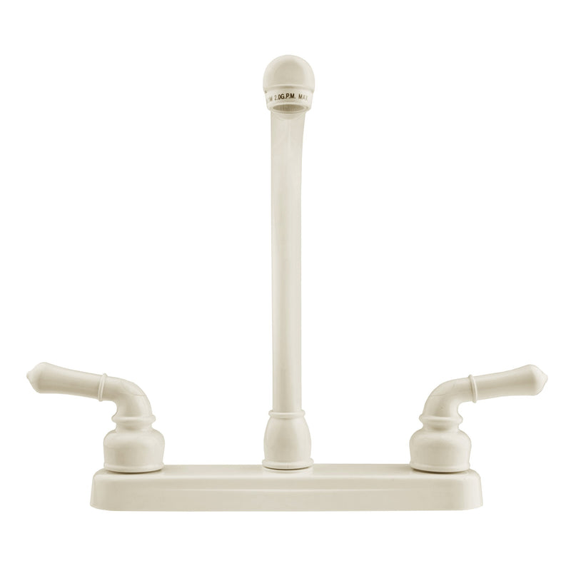 Dura Faucet DF-PK210C-BQ Hi-Rise RV Kitchen Sink Faucet with Classical Levers (Bisque Parchment) Bisque Parchment
