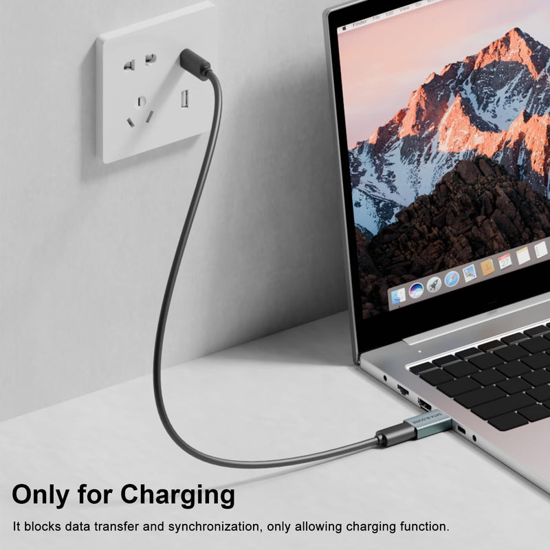 AreMe 4 Kinds of USB Type A & USB Type C Data Blocker Adapter, Blue-Grey | Only for Charge, Protect Against Juice Jacking