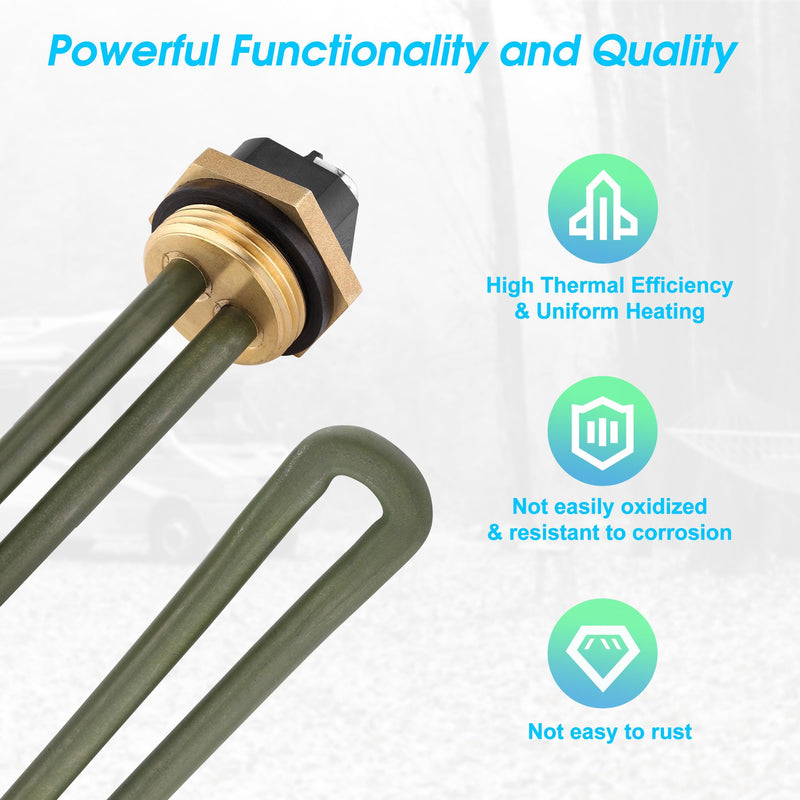 CozyCabin 520900 RV Water Heater Element Kit for Suburban SW4DE SW6DE SW6DEL SW10 SW10DE SW10PE SW12DE SW12DEL Suburban Rv Water Heater Parts, 120V 1440W, Heating Element with Wrench Socket Model-B
