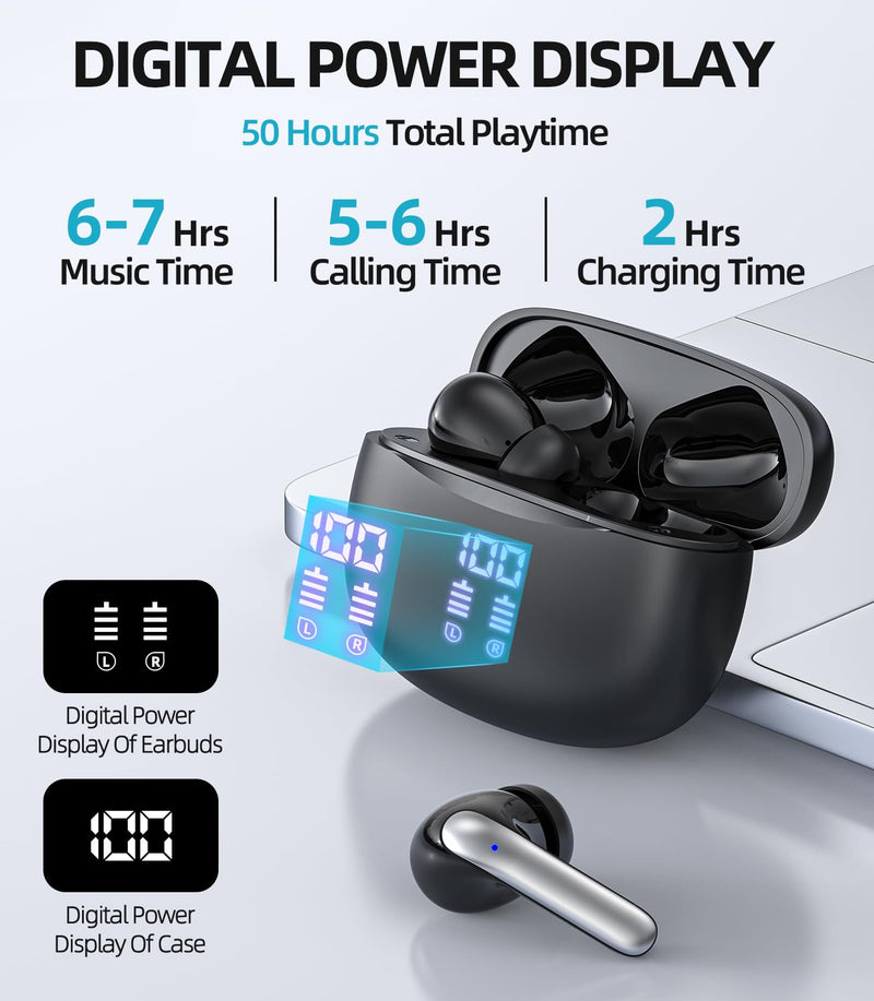 GUANDA TECHNOLOGIES CO., LTD. CD Phone Mount, Universal Phone Holder for Car + Wireless Earbuds Bluetooth 5.3 for Sport Phone Men Women