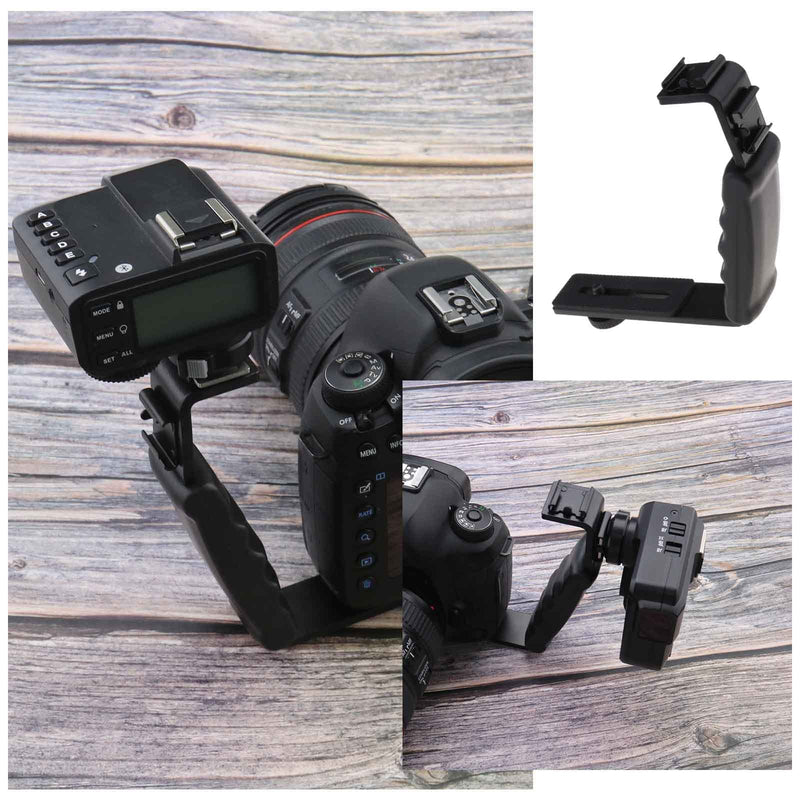 ECSiNG Camera Flash L-Bracket 1/4" Tripod Adapter Quick Release Plate Stand Holder for Gimbal Stabilizers SLR Cameras Video Lamps Microphones Monitors Tripods