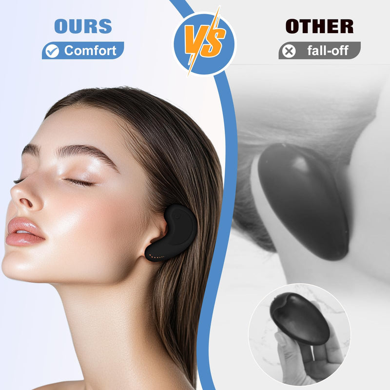 FERNIDA Silicone Ear Covers for Dryer & Hair Dye & Heat Iron, High-Temp Resistance & Reusable Ear Protectors Pair for Salon Home Black