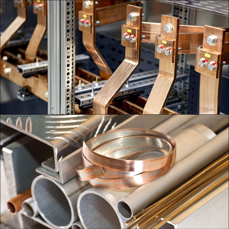 MECCANIXITY 4Pcs 15.8" x 2/5" Copper Flat Bar,1/8" Thickness Tinned Copper Bar Stock for Grounding Systems Architectural Projects 4 15.8" x 2/5" x 1/8"