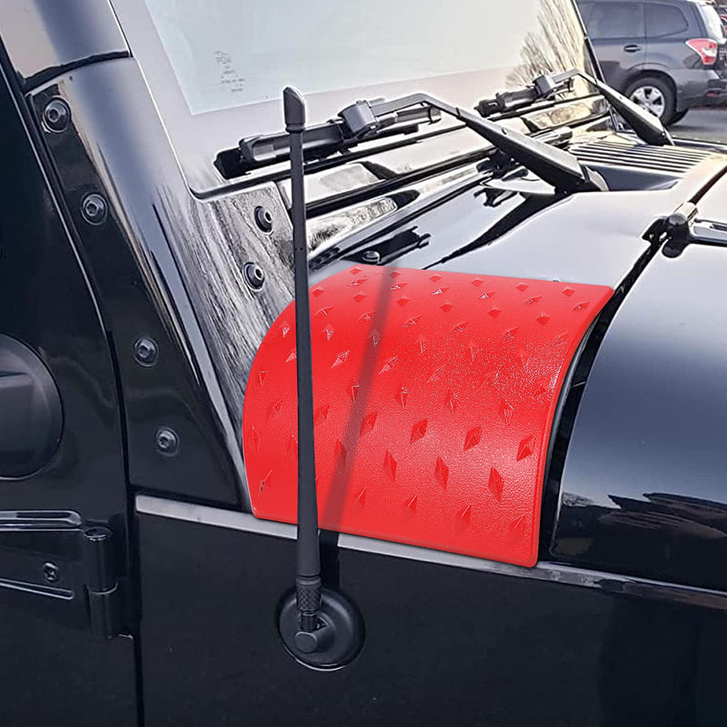 Cowl Body Armor Outer Cover, Compatible with 2007-2018 Jeep Wrangler JK, JKU Unlimited, Rubicon, Sahara X, and Off Road Sport Models (red) red