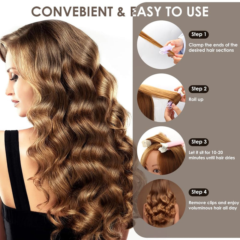  [AUSTRALIA] - Hair Roller Set 6 Pcs,Large Hair Roller,Bangs Curler, Volumizing Root Clip Set for Medium Long Hair,Suitable for women,Includes 3 curling irons,2 volumizing clips and 1 comb(Volumizing Hair Clips set) Volumizing Hair Clips set