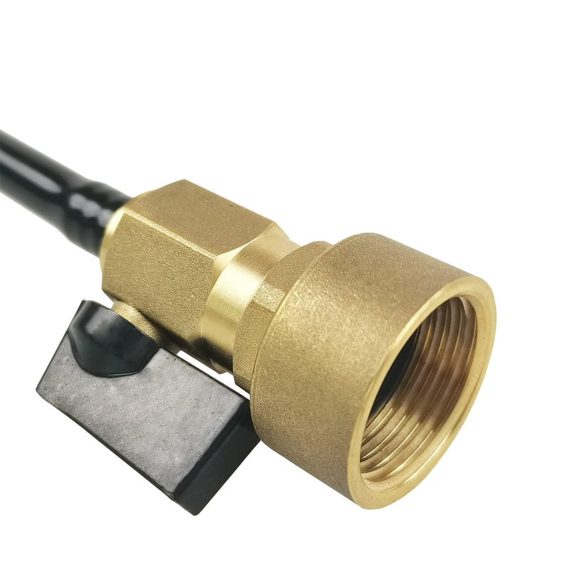 Copper RV Water Heater Tank Rinser Flusher | Remove Sediment from the Bottom of RV Water Heater | Copper Handle and Black Cleaning Wand with Bending Tip