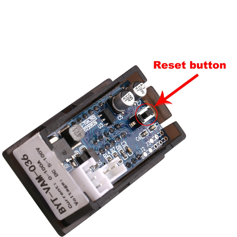  [AUSTRALIA] - bayite Volt Amp Meter, DC 5-100V 100A Waterproof Dual Display Current Voltage Meter, Digital Mini Ammeter Voltmeter Gauge with Hall Effect Sensor Current Transformer