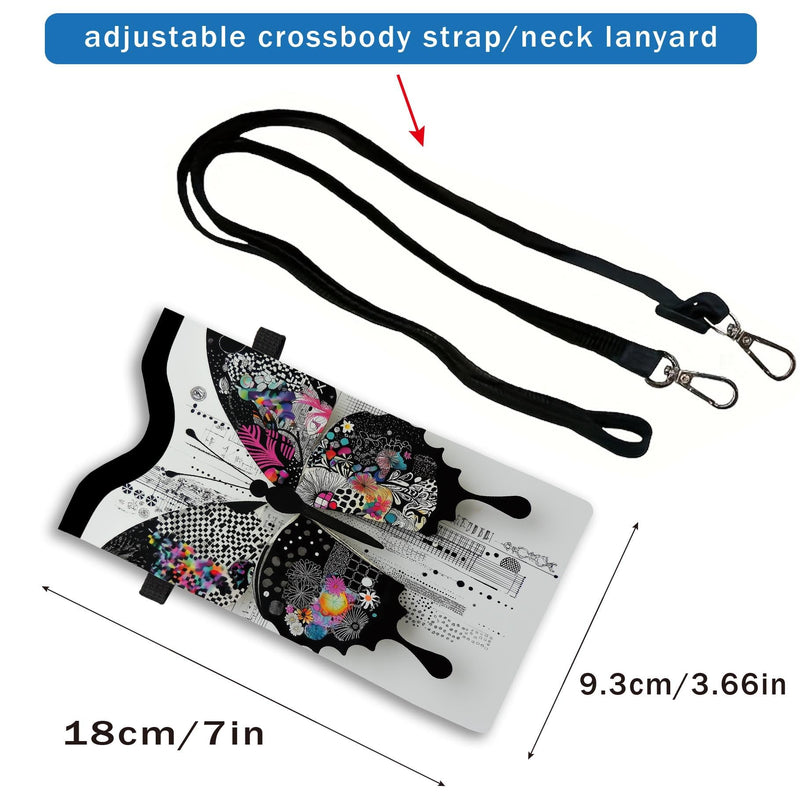 Colorful Butterfly Print Phone Case Crossbody Bag for Women