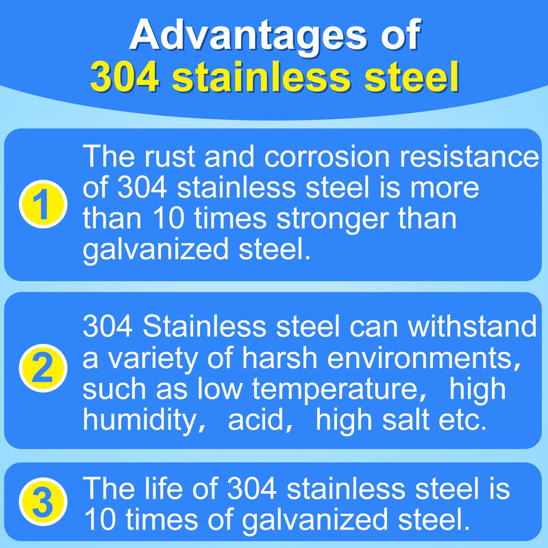 Framing Nails 304 Stainless Steel 21° Full Round Head Nail 21 Degree Ring 2" Shank Nail for Pneumatic, Electric 21 degree Framing Nailer (2" - 250 pcs) 2"--250 pcs