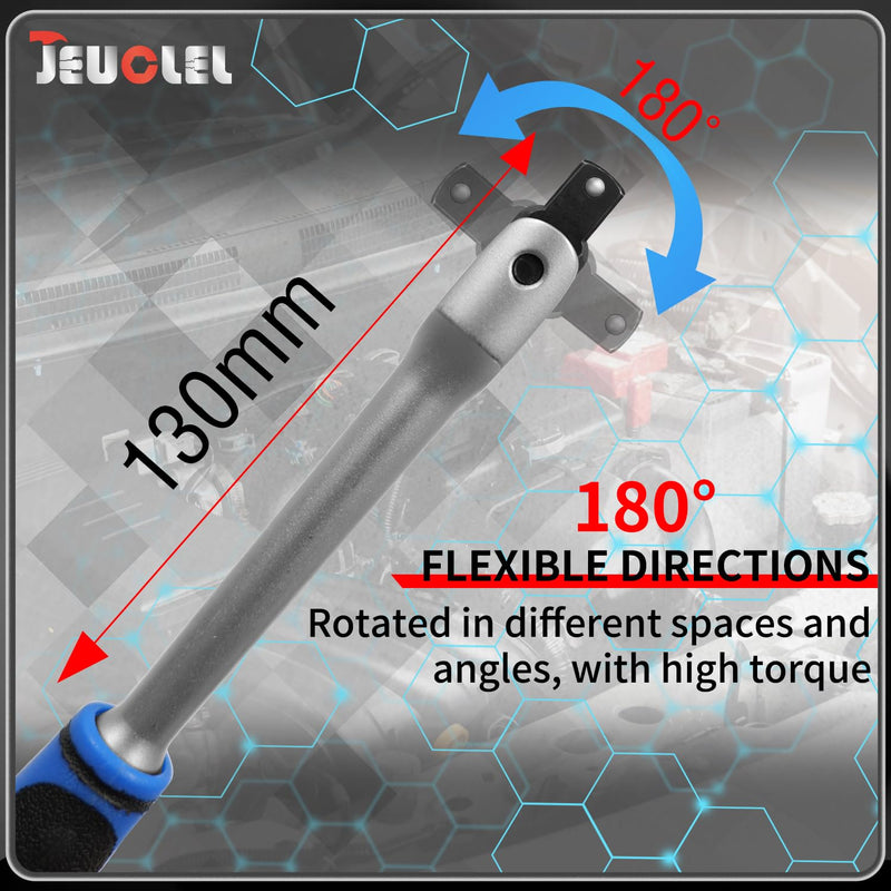 20PCS 3/8" Drive Oil Drain Sump Plug Key Set, Drain Plug Socket Set, Gearbox Hex Square Triangle Torx Spline Socket Set, Engine Repair Mechanic tool