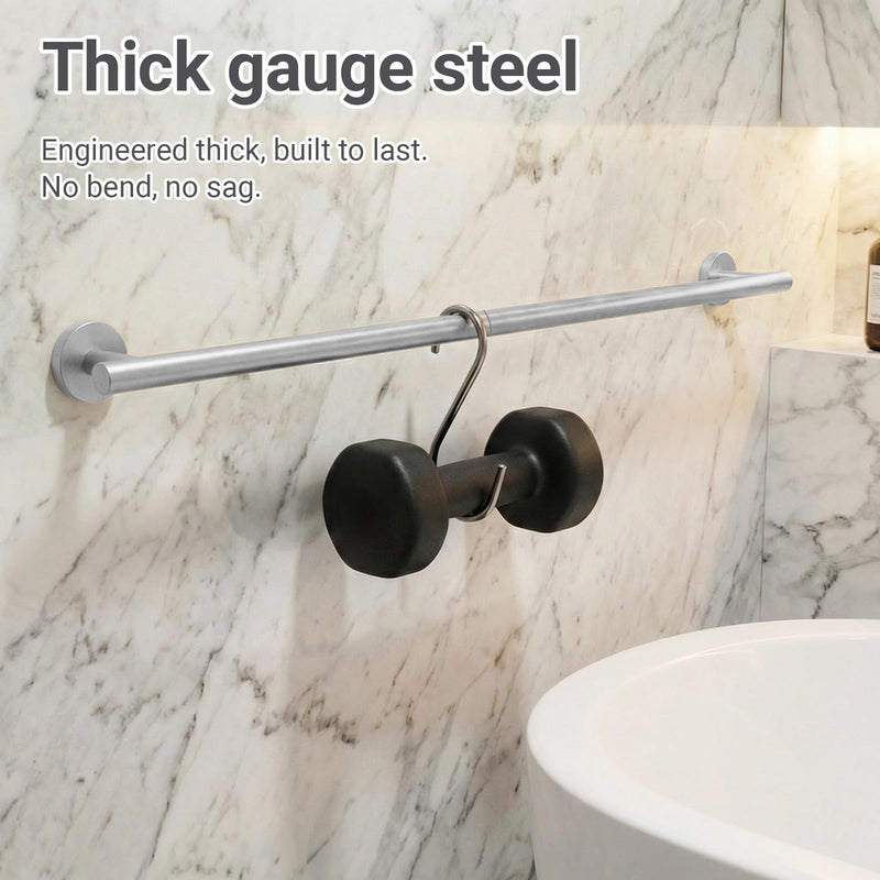 5-Piece Brushed Nickel Bathroom Hardware Set, SUS304 Stainless Steel Wall Mounted Bathroom Accessories, 24 Inch Towel Bar, Towel Ring, Toilet Paper Holder, 2 Hooks, Rustproof Modern Bathroom Fixtures