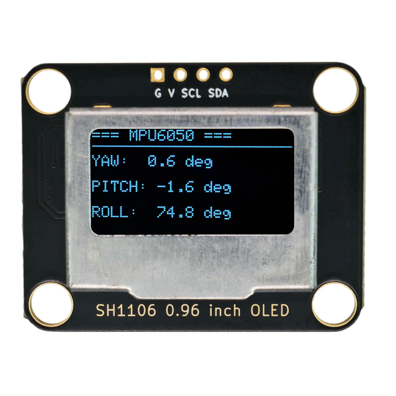 2-Pack OLED Display Module 0.96in, I2C 128x64 Pixels Screen, Steel Case | Mini SH1106 Display for Arduino ESP32 Raspberry Pi Standard Edition 2