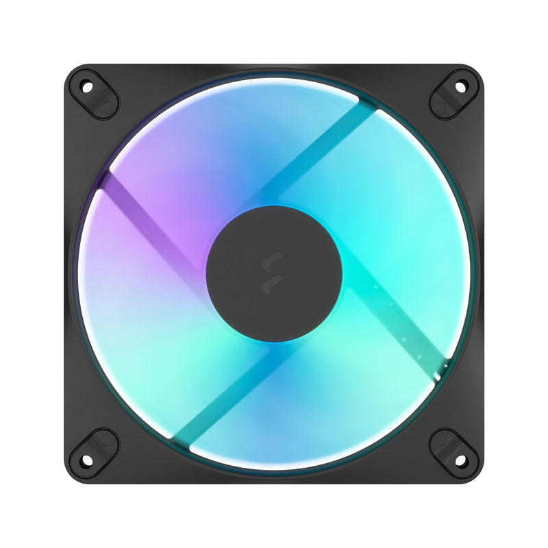 Fractal Design Dynamic 3 14 RGB 3-Pack Black 140mm PWM Fans | ARGB Gen 2 Lighting, Swept Blade Design, Daisy-Chainable Cables, Rifle Bearing 140 Black 3-Pack