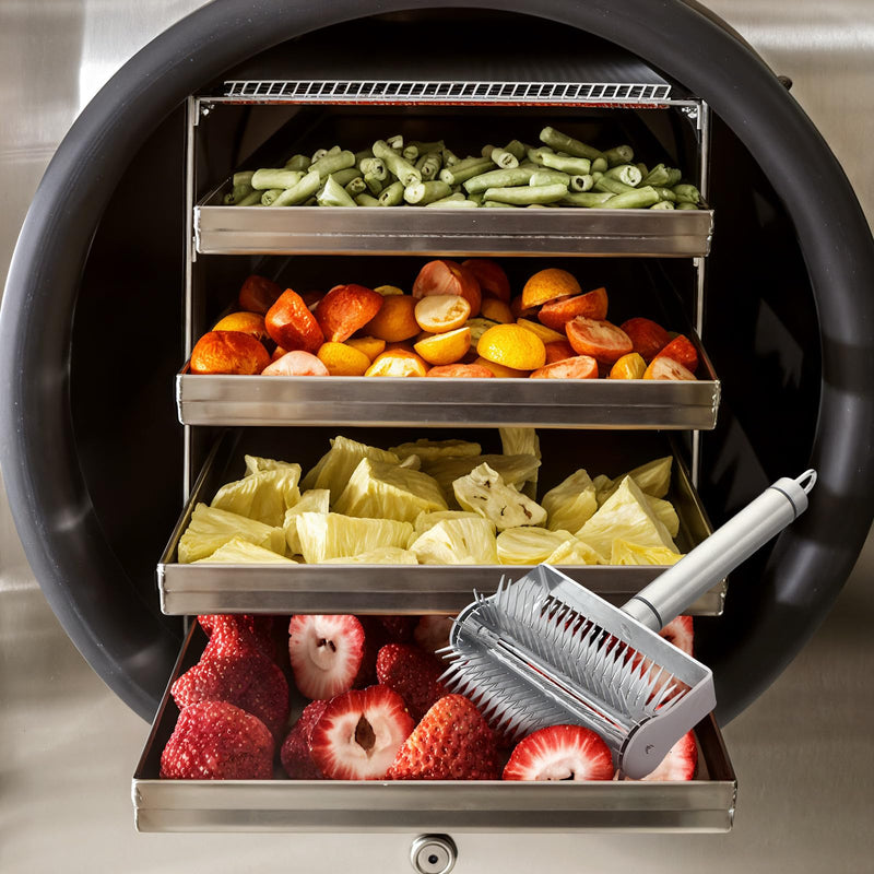 Wonderjune Freeze Drying Pin Roller for Blueberries Stainless Steel, Honey Uncapping Roller