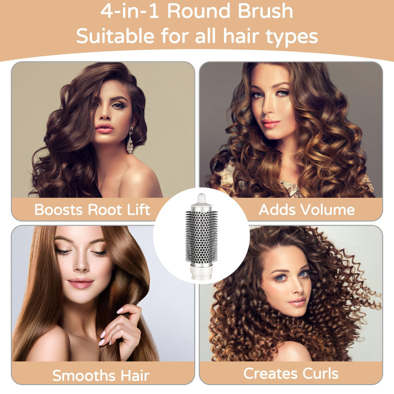 Round Volumizing Brush For Shark Hot Brush Replacement,For Shark Flexstyle Attachments, Suitable For Straight, Wavy, Curly And Coily Hair