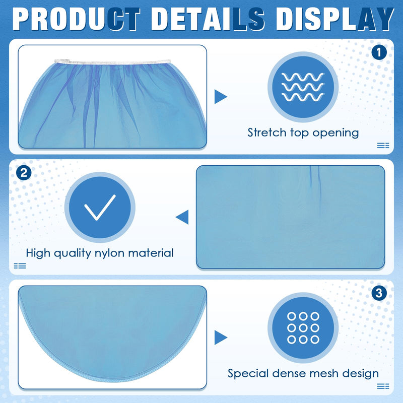 Windyun 60 Pcs Paint Strainer Bags 5 Gallon Fine Mesh Filter Bag Disposable Paint Bucket Strainer Mesh with Elastic Top Opening Hydroponic Filter Tool for Gardening(Blue) Blue