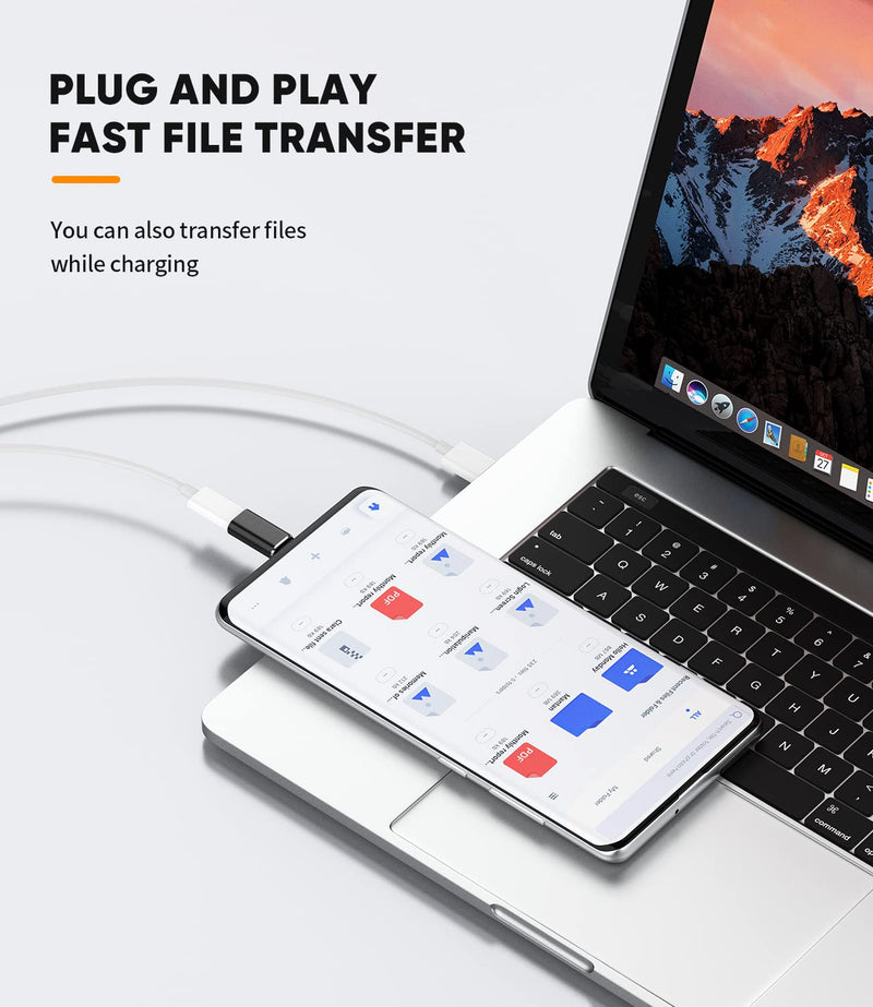 USB-C Female to Micro USB Male Charging Adapter 3 Pack Type C Data Cable USB-C to Micro USB Connector for Android Mobile Phone Compatible with Samsung S7 S6 S7 Active Note 4 Note 5 A7