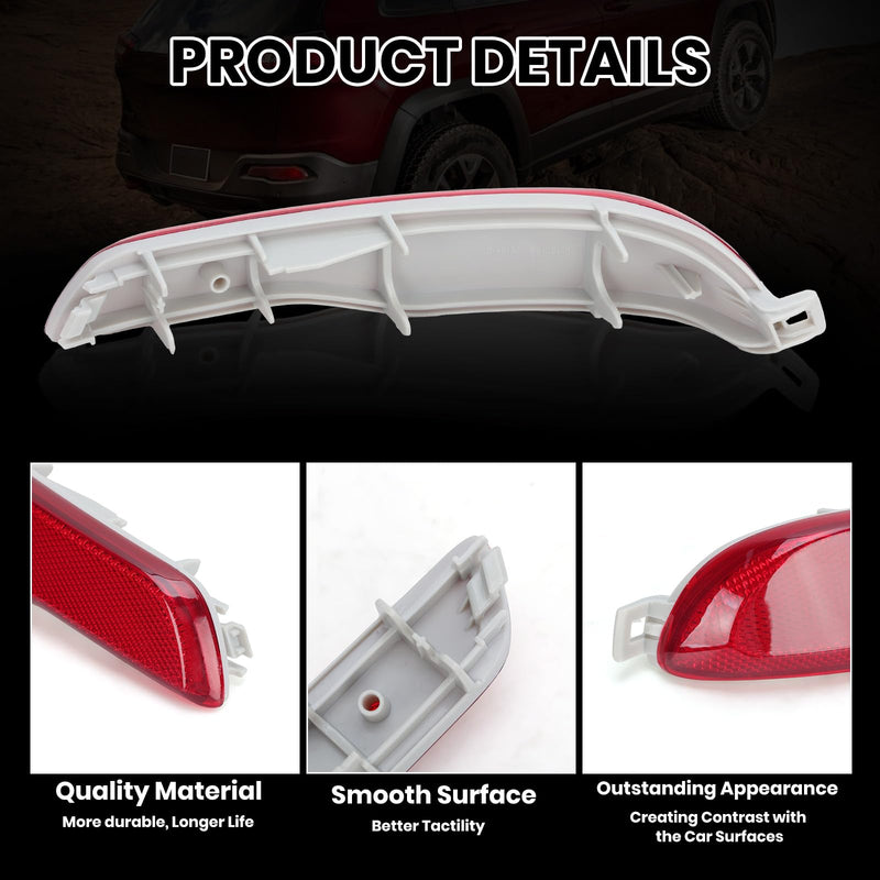 Rear Bumper Reflector for 2014 2015 2016 2017 2018 Jeep Cherokee 68105144AC Passenger Side (Right) Right