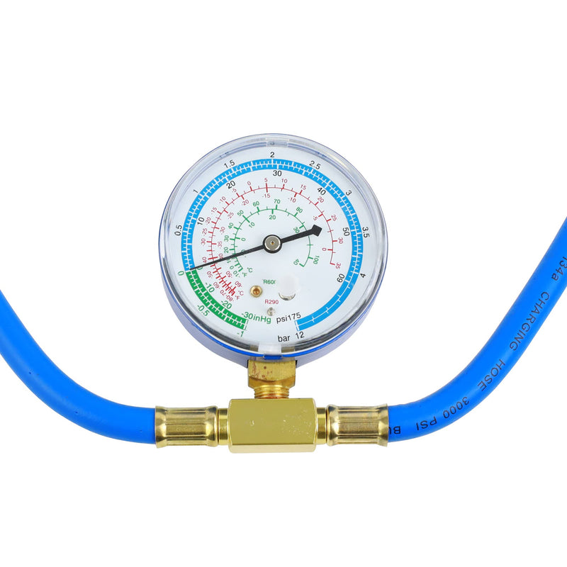 R290 and R600A Charging Hose and Gauge Set with Can Tap and Shut Off Valves 2*Can Taps+2*Shut Off Valves