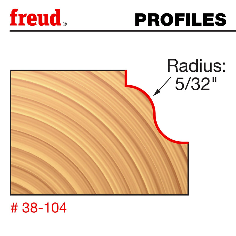 Freud 38-104: 1-5/16" (Dia.) Roman Ogee Bit with 1/2" Shank