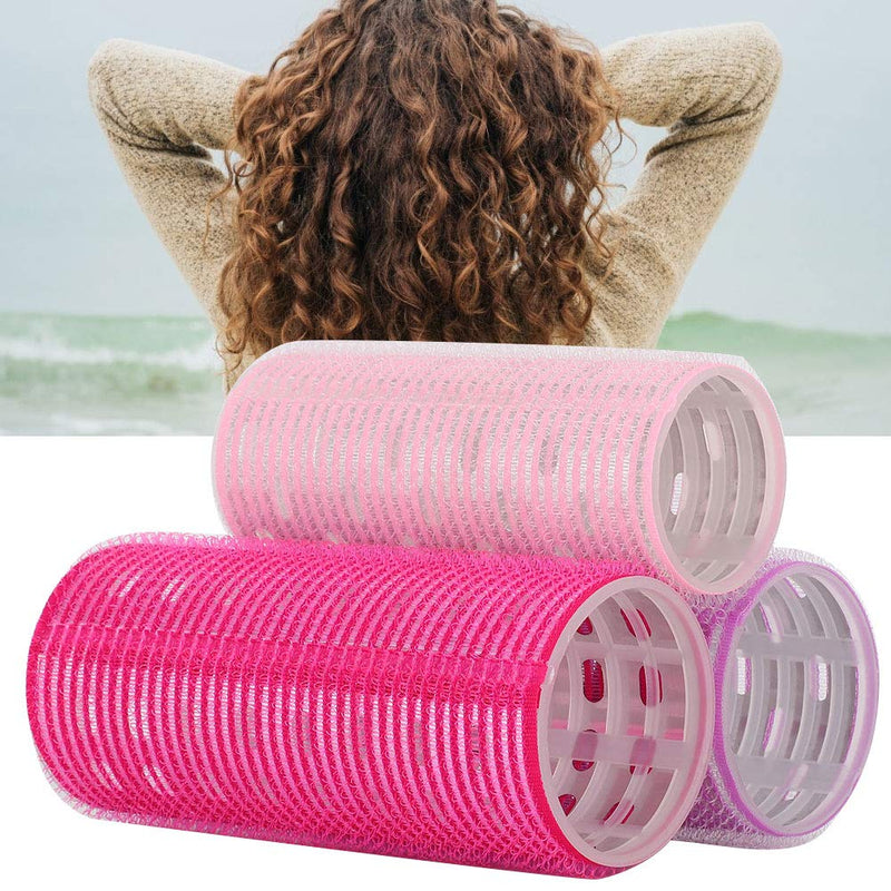 Hair curler, Curtains, Bangs, Self-Adhesive Hair Rollers with Clips, 3 Pieces, Portable Handle, Styling Tool