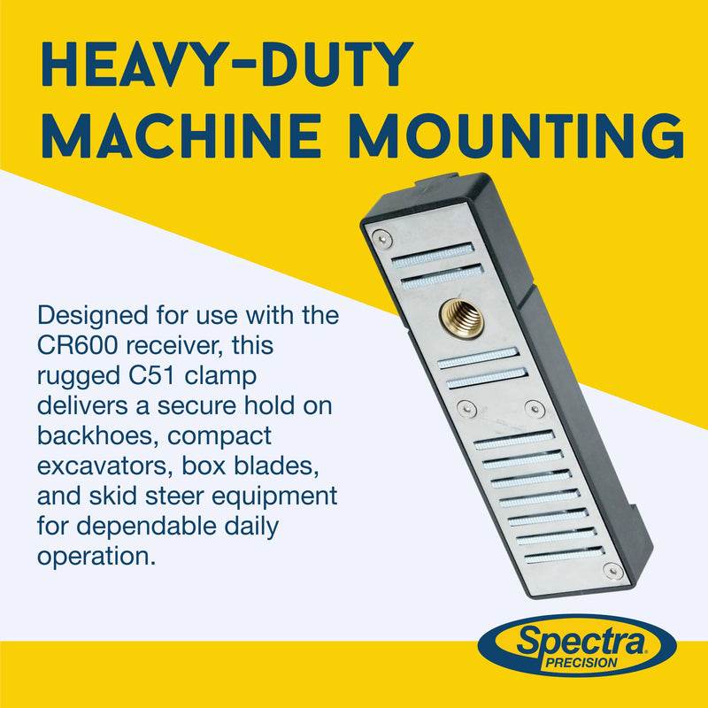 Spectra Precision C51 Rod Clamp with Quick Release, Accessory for CR600, HR400, HR500 Receivers