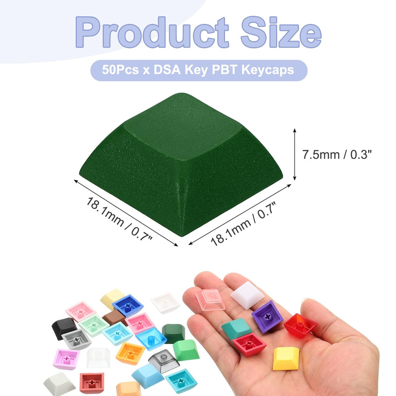 20Pcs PBT Keycap Set - Colorful DSA Mechanical Numeric Keypads Portable Blank Keycaps for Daily Office Work/Gaming Entertainment/Creative Design, Dark Green 20