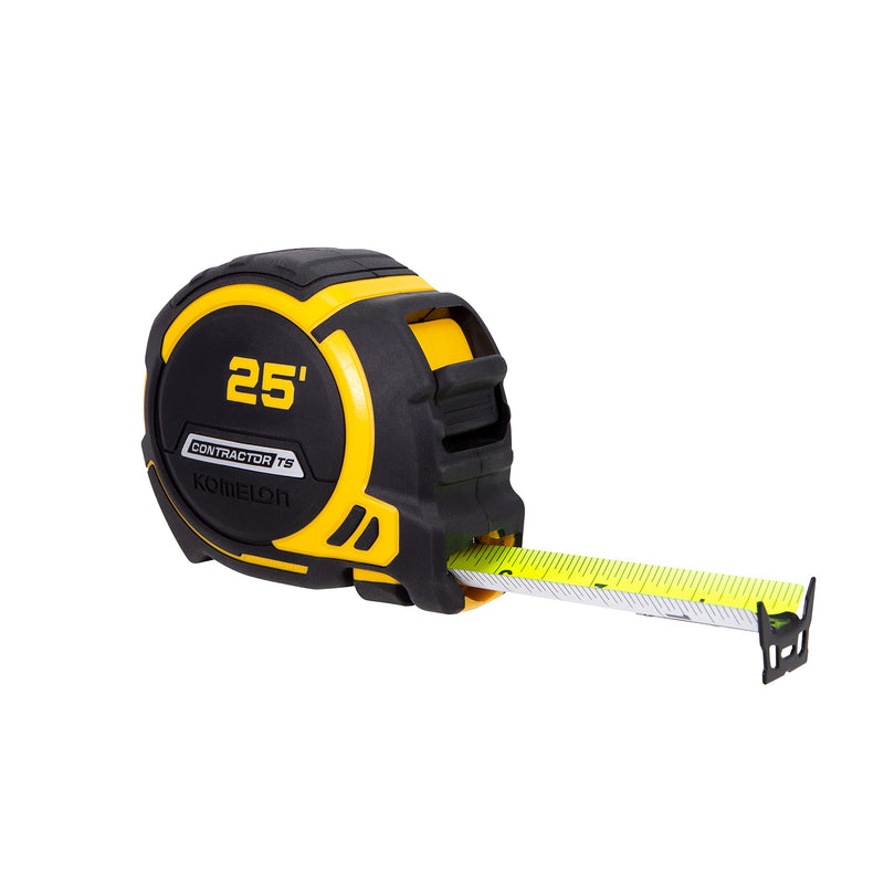 Komelon 25' Wideblade Tape Measure with Universal Belt Holster