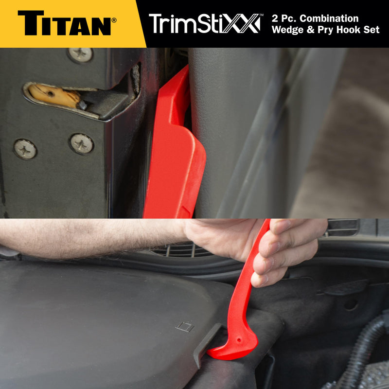 Titan 11568 2-Piece Combination Wedge and Pry Hook Set 2pc Non-marring Wedge and Pry Hook