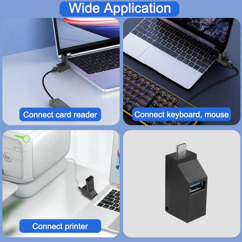 USB3.0 Hub 3 Port Mini Portable High Speed Data Transfer,USB Splitter 1 in 3 Out for Connecting Mobile Hard Disk, U Disk, Camera, Mouse,etc