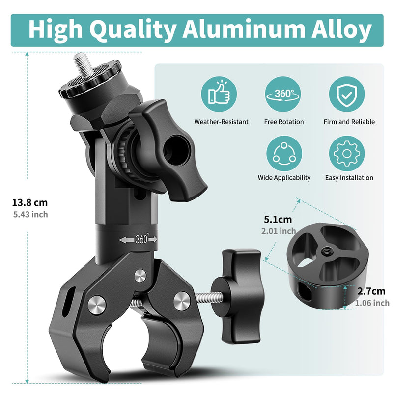 Starlink Mini Mount 2025/2026, Adjustable Clamp Mount for RV, Yacht, Camper | Includes Aluminum Alloy Mini Pipe Adapter, Adjustable Angle, 5-Minute Installation, Starlink Mini Accessories for Outdoors