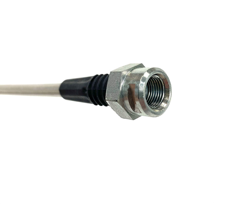 The Stop Shop Universal Rear Braided Stainless Brake Hose, 21" Long with mouting block, Made in USA 21 Inches