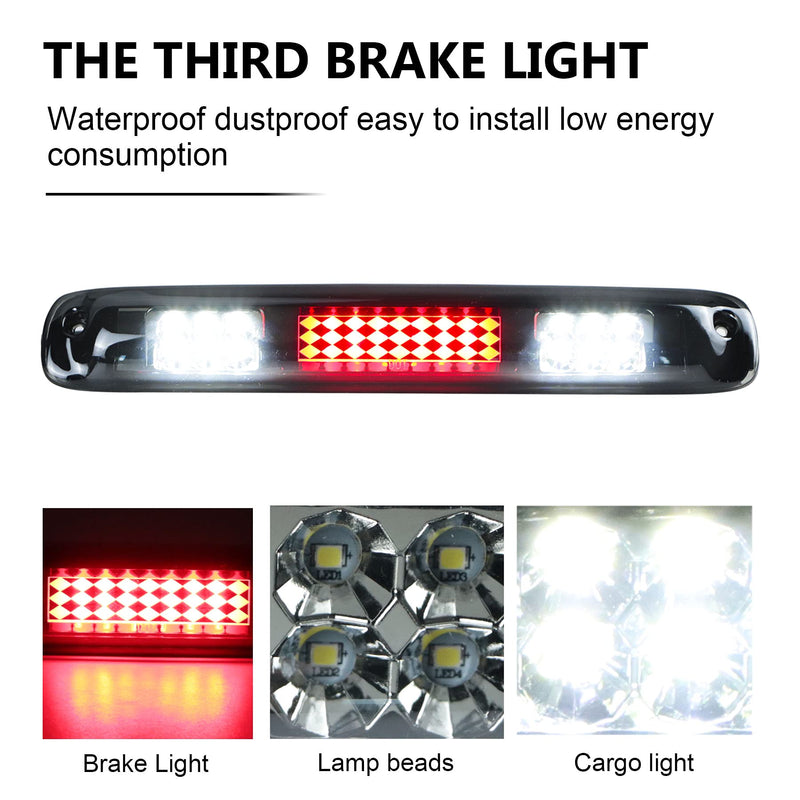 Tresound LED Third 3rd Brake Light for 1999-2007 Chevy Silverado GMC Sierra 1500 2500 3500 HD Classic, Rear Cargo Lamp High Mount Stop light