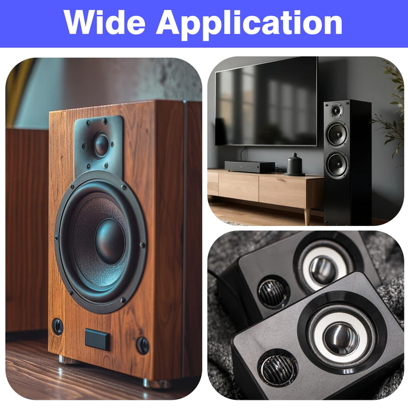 2Sets Speaker Box Terminal Cup, 3 Inch Round Subwoofer Box Terminal 2 Way Spring Loaded Speaker BoxTerminal Cup for Home Car Stereo DIY
