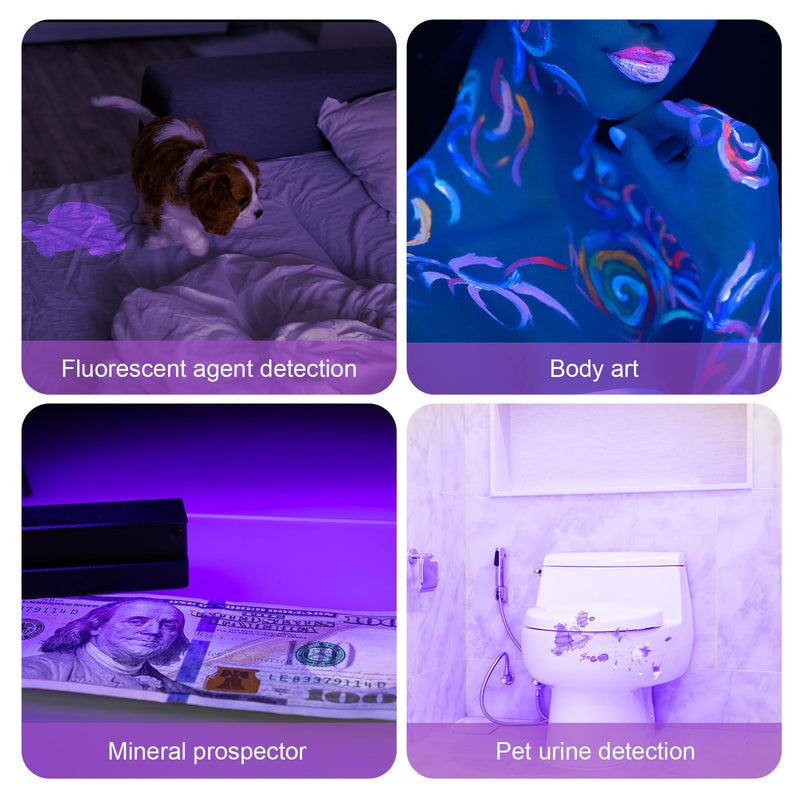 SEVENKA Air Conditioner Leak Detector, Professional Rechargeable AC Leak Detector Kit, AC UV Dye Leak Detection with UV Protective Glasses, Portable Bag