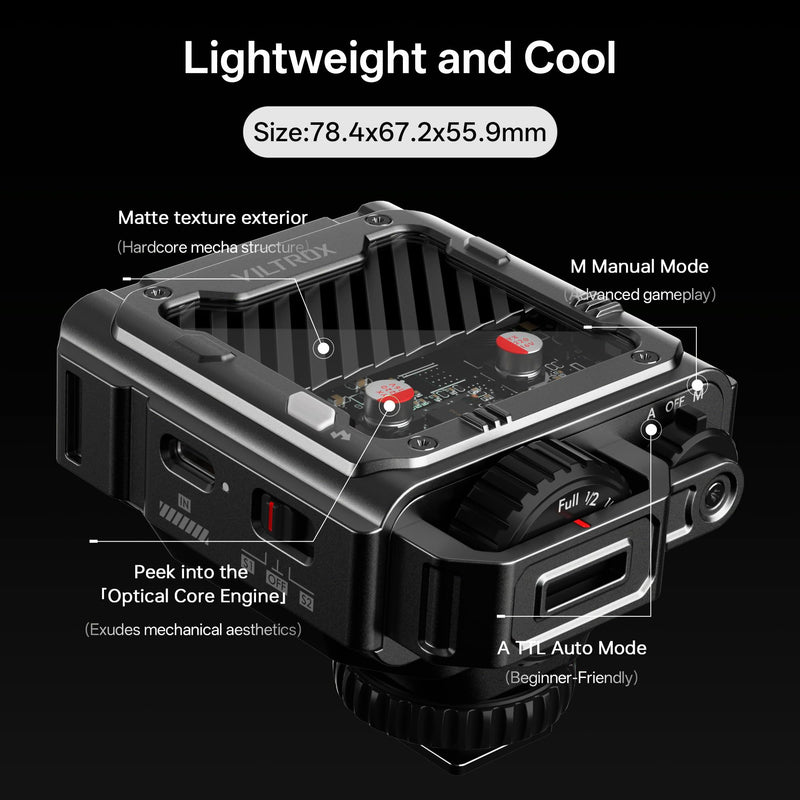 VILTROX Spark Z3-F TTL Camera Flash for Canon (Grey, Z3-(C-Mount)) | GN16 Retro Hot Shoe Flash with TTL & Manual Modes, USB-C Rechargeable Compact Speedlite with Adjustable Brightness Grey, Z3-(C-Mount)