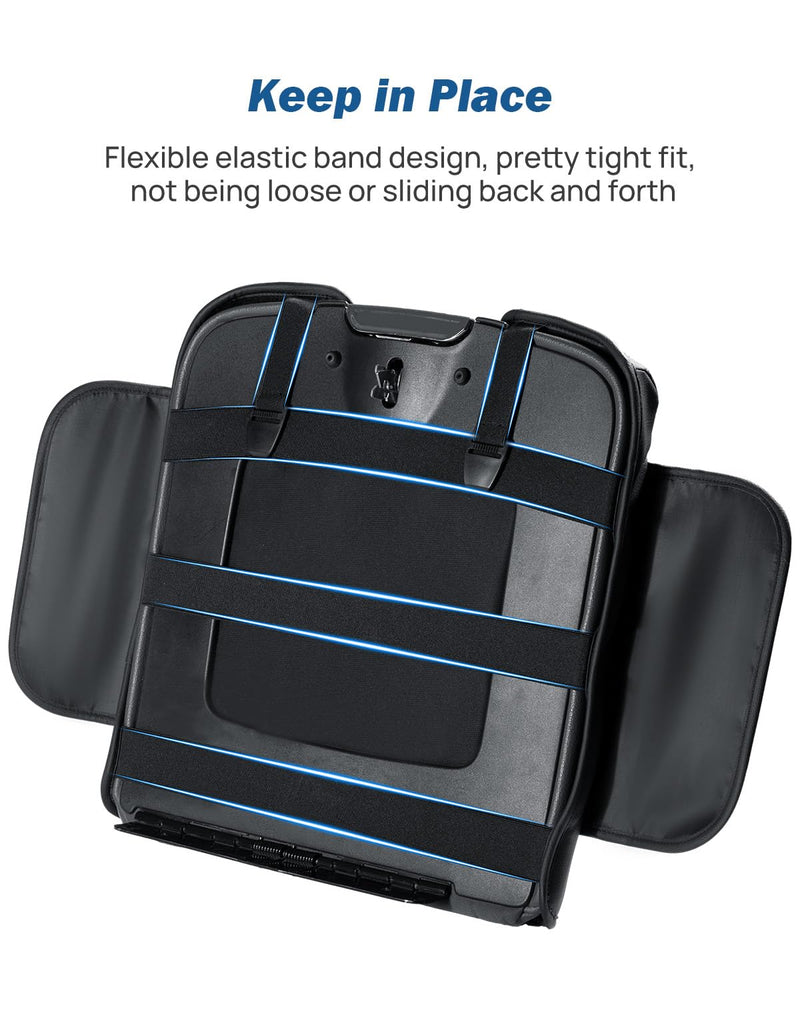 JOYTUTUS Center Console Cover Compatible with 2013-2018 Ram 1500 & 2013-2025 Ram 2500/3500/1500 Classic Model Jump Seat, Leather Arm Rest Armrest Cover for Car, Middle Console Cover Lid, with 2 Pocket Jump Seat Console 2013-2025 Ram